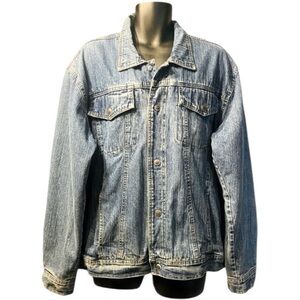 Route 66 Lined Denim Trucker Jacket Blue Workwear Men’s L